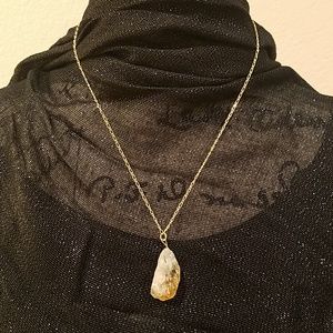 NEW Citrine Quartz Pendant Necklace